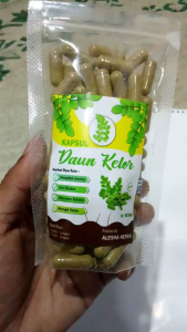 jamu daun kelor murni kemasan kapsul isi 100