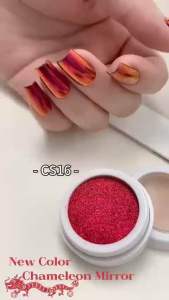 Bột tráng gương kim loại màu ĐỎ NOEL siêu đẹp  bột bóng mịn siêu bám phụ kiện làm móng tay nail