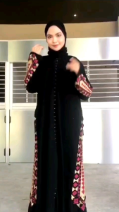 Newww!!! exclusive abaya gamis hitam Bordir Lubena busui pesta arab modis kekinian