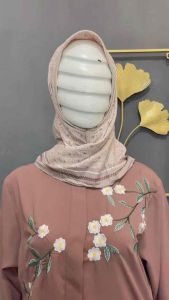 [COD]Gamis Bordir Jumbo Terbaru Lebaran Polos Haniyah Arabian Wanita Muslimah Terbaru Motif By Raline