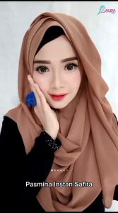 Zaura Hijab Pastan Safira Ceruty Babydoll Kerudung Instan