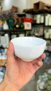 Bát đĩa tô chén ăn cơm Bát Tràng men trắng trơn nung khử - Bộ chén dĩa Bộ đồ ăn bộ bát đĩa Hàng loại !