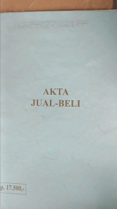 Blanko Akta AJB dan Jual Beli Tahun 2007-2009