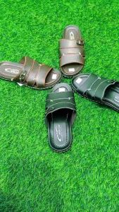 Sandal Pria Slide Kulit Gz-04 Sendal Slop Pria Dewasa Outsol full jahit kuat kekinian untuk lebaran