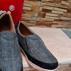 Promo 9.9 Sepatu Casual pria Santai Slip On Pria BR 01 Hitam Oclia Yasta Olshop