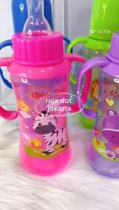 Botol susu baby lucu warna gagang 125ml dan 250ml / botol susu handle / botol susu gagang warna