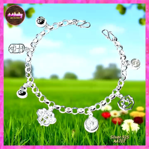 🌈AAbaby Galleries AA707 Original Baby S925 Silver Anklet Bracelet 7 Treasures 925纯银宝宝小孩脚链Gelang Bayi