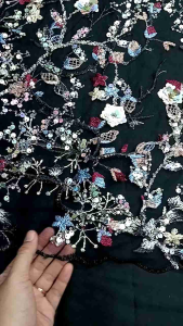 DESAIN 1 GARDEN PAYET/BAHAN KAIN TILLE BORDIR FULL PAYET PREMIUM