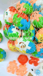 💢ยกถุงตาข่าย30ลูก💢 ลูกอม รสผลไม้รวม โปโลเป่านกหวีดได้ ในไข่ตัวต่อ ไดโนเสาร์ น่ารัก ถอดประกอบได้