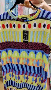 📌เสื้อคอกลมแขนล้ำผ้า:ซาตินอัดพลีท ขนาดฟรีไซส์อก:36-50"