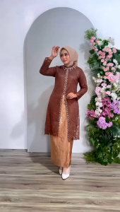 Stelan Tunik Brokat Payet - Tunik Brokat - Kebaya Pesta - Kebaya Wisuda