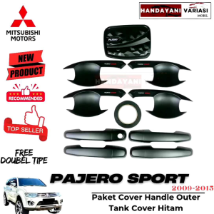 Paket Cover Handle Outer Pintu Tank Cover Hitam Mitsubishi Pajero Sport 2009-2015
