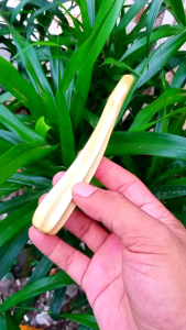 Pipa Kayu Kumuning Motif Belimbing 12cm