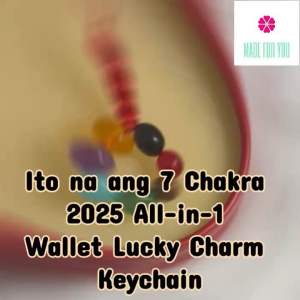 MFY 7 Chakra 2025 Spiritual Wealth Health Money Healing Natural Stones All In One Wallet Lucky Charm Key Chain Pampaswerte 1pc