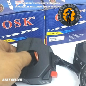 SAKLAR HANDLE SWITCH SET KIRI KANAN SATRIA 2 TAK 5/6 SPEED SEPASANG