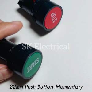22mm PUSH BUTTON - Momentary 220V | sk electrical