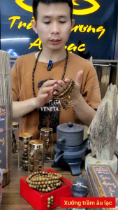 Vòng Trầm Hương 108 Hạt Nam Nữ Hàng Tốc Tự Nhiên 15 năm tuổi Trầm Xưởng Trầm Âu Lạc