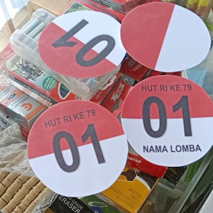 NOMOR 1 sd 50 PESERTA KARNAVAL/LOMBA/HUT RI/AGUSTUSAN/NOMOR DADA