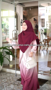 Gamis Satin/gamis lebaran/gamis polos/gamis syari/gamis Sahira hijab hayuri