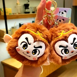 [Ready Stock] Monkey King Flush Doll Keychain 毛绒悟空钥匙扣