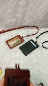 Lanyard ID Card holder name tag kulit p.u