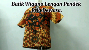 Kemeja Pria Dewasa Batik Wiguno 400010121 Katun Baju Lengan Pendek 1/2 furing
