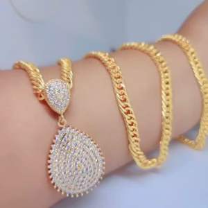 Kalung Fhasion Wanita Dewasa Perhiasan Aksesoris panjang 60.cm Lapis Emas 24.k