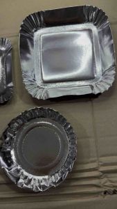 Trigem Silver Tray & Round Plate by Drakes Packaging Supplies - Home Organizer