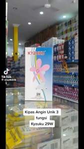 Kyzuku Kipas Angin Jepit 3 In 1 Merek Kyzuku 29 Watt Meja Jepit Dinding MJ Elektric