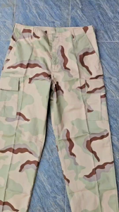 กางเกงทหารขายาวผ้าหนา กางเกงลายทะเลทราย