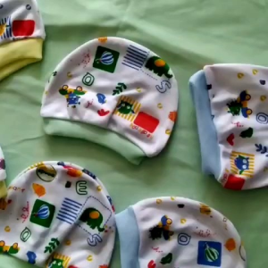 Topi Kupluk Bayi 3 pcs Cewek cowok bayi baru lahir