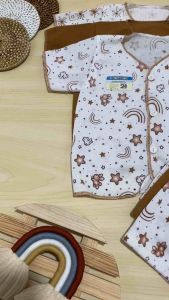 6 PCS / 3 STEL Baju Bayi LENGAN PENDEK + CELANA PENDEK 0-3 Bulan Bayi Baru Lahir Baju Bayi Setelan NEW Born