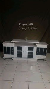 Meja tv led minimalis 32 / 43 inch modern Kekinian "Olshop Kartina Material Mdf Elegan Kuat Menahan Beban 50 Kg - Lazada