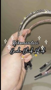 Quincy Crystal Headband Bando Kristal Diamond Rhinestone Handmade Fashion