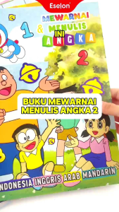 Buku Mewarnai Eselon dan Menulis Angka (1pcs)