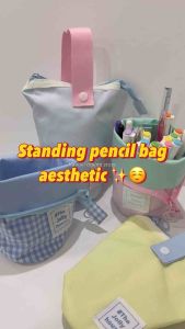 Pencil Case Tempat Pensil Berdiri & Standing Pen Case: Pouch Bag Makeup