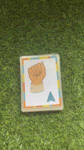 SIGN LANGUAGE Educational Flashcards 3R Size Laminated 26 PCS for Effective Learning Perfect for Beginners