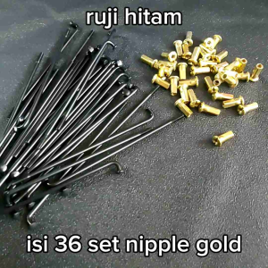 Ruji Hitam Jari Jari Besar Ukuran 9 Anti Karat Racing Kontes Harian