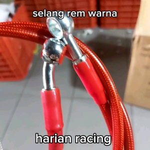 SELANG REM DEPAN MOTOR SERAT WARNA 90CM