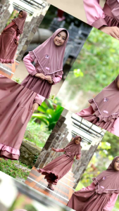 (COD) Tazkia \"Kids\" Jilbab Anak Tanggung Hijab Bordir Embordire Kupu Kerudung Ped Bergo Lis Rempel