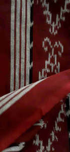 NYONYA BATIK fabric only Kain Batik Linen Traditional pattern fabric sahaja maroon only