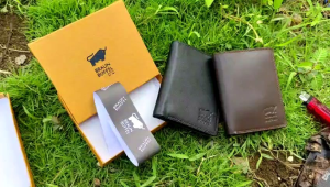 Beli Lokal Dompet promo Kulit Sapi asl lipat Dua berdiri