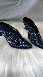 DCollection IP 01 Sandal Heels Pesta Wanita Brokat elegan - Sepatu Heels Wanita Kondangan Terbaru