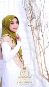 Erin Collection Jilbab Instan Bergo Premium Renda Mewah Esk 0825