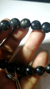 🧿Arfvedsonite High Vibration Natural Stone Crystal Full Elastic Bracelet🧿