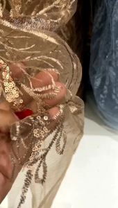 KAIN TILLE ETNIK | TILLE BORDIR PAYET | HARGA PER 05 METER | Bridesmaids abctextile.Indonesia