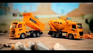 Mainan mobil remot dumb truk pasir musik dan lampu