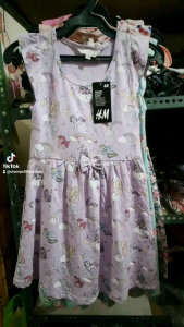 HM Kids Dress Ruffles Sleeveless Jersey Cotton Summer Girls Dress with price tag 5-10yrs old