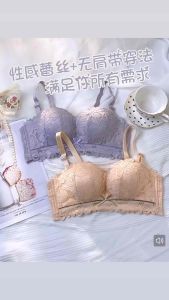 🇲🇾 Ready Stock 2.5cm Push Up Bra(Wireless Bra)(Tidak Dawai+Span Tebal) 加厚内衣加厚文胸小胸内衣AA杯内衣聚拢内衣Push Up Bra防滑内衣