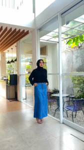 Rok Cargo bahan jeans korean style pinggang karet